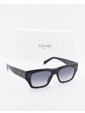 Celine CL40297U 01B Square Sunglasses - Black / Grey